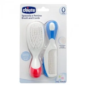 CHICCO BROSSE ET PEIGNE BLEUET ROUGE